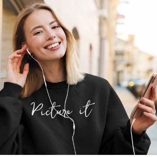 Sweatshirt Image typographique moderne et motivante Simple