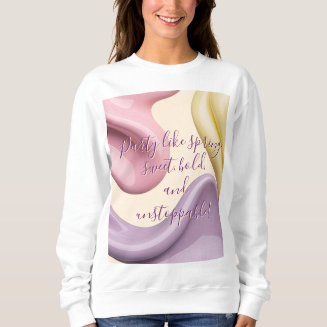 Sweatshirt in stylish abstract graphic (Front)