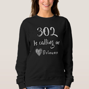 Sweatshirt Indicatif régional 302 Delaware Love Heart Vacatio