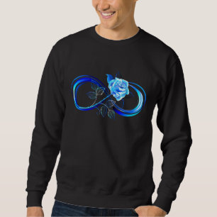 Sweatshirt Infini lumineux avec rose bleue