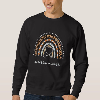 Sweatshirt infirmière de crise du léopard arc-en-ciel