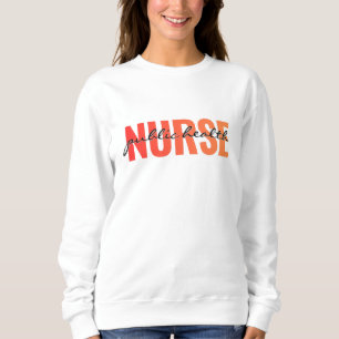 Sweatshirt Infirmière en santé publique Typographie moderne