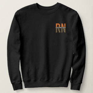 Sweatshirt Infirmière inscrite à la RN Typographie du léopard