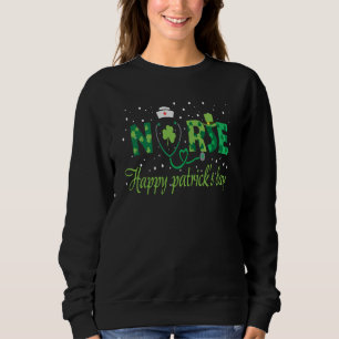 Sweatshirt Infirmière irlandaise Stethoscope Scrub Saint-Patr