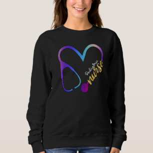 Sweatshirt Infirmière pédiatrique Watercol Love Heart Stethos