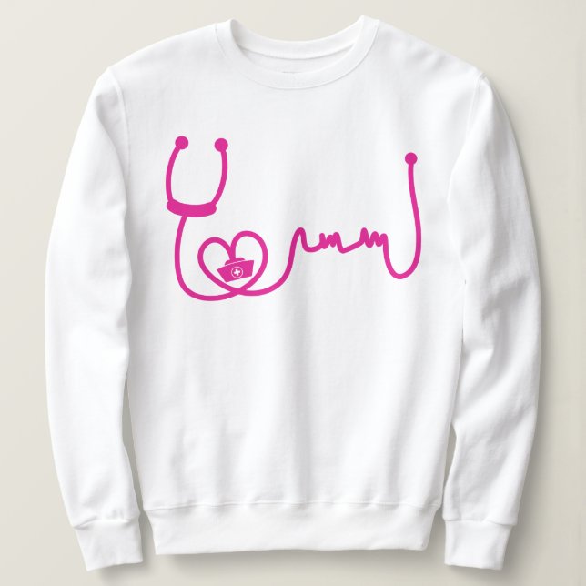 Sweatshirt Infirmière Stethoscope (Design devant)