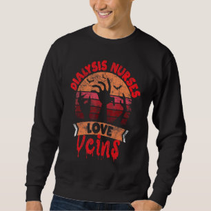 Sweatshirt Infirmières de dialyse aiment les veines Halloween