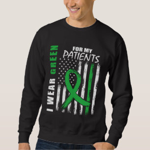 Sweatshirt Infirmières RN vertes Maladie rénale Sensibilisati