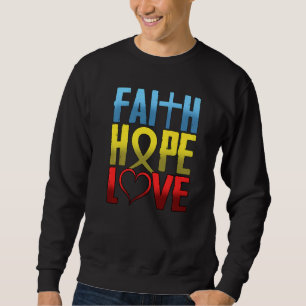 Sweatshirt Inspiration chrétienne Foi Espoir Amour Religieux 