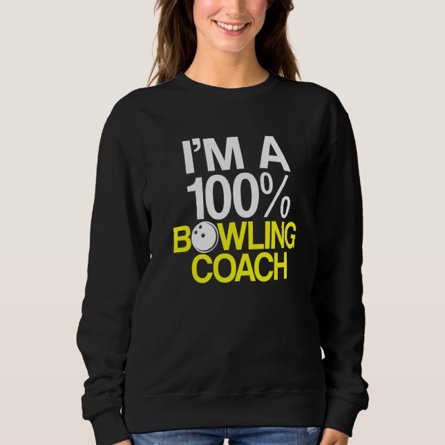 Sweatshirt Instructeur d'équipe de Bowling Coach 41 (Devant)