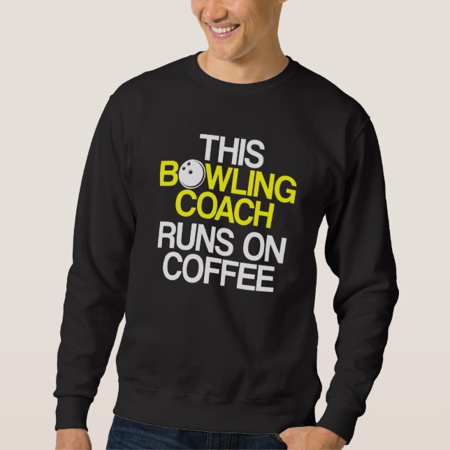 Sweatshirt Instructeur d'équipe de Bowling Coach Player 32 (Devant)