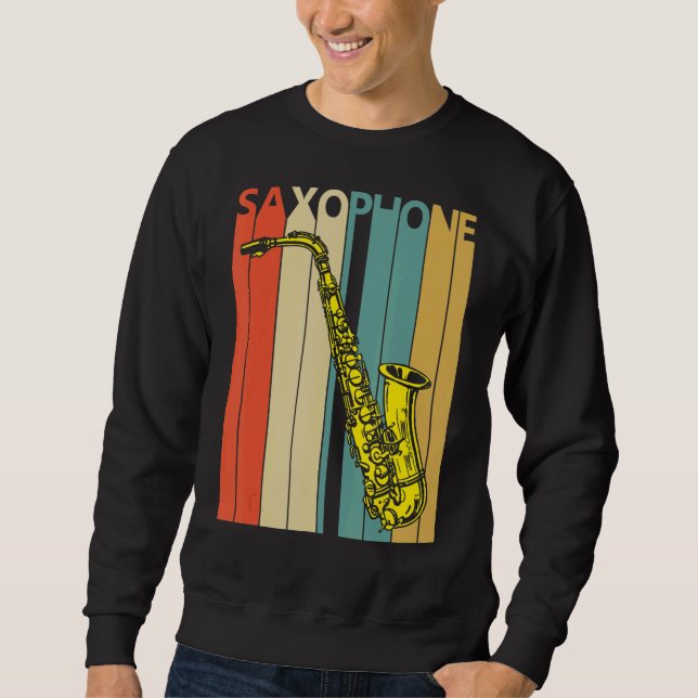 Sweatshirt Instrument de musique saxophone (Devant)