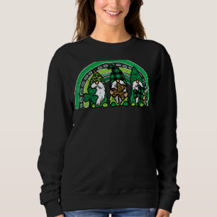 Sweatshirt Irlandais Gnomes Rainbow Shamrock Jour de la Saint