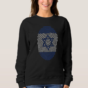 Sweatshirt Israël Empreinte Digitale Juive Pays Israélite  