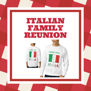 Sweatshirt Italia et Drapeau Italien avec Votre Nom