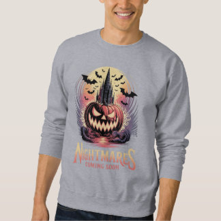 Sweatshirt Jack-o'-lanterne éffrayant et Château hanté Illust