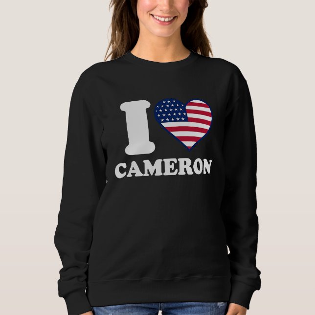 Sweatshirt J'adore Cameron j'aime Cameron (Devant)