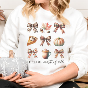Sweatshirt J'adore l'automne plus que tout, Coquette Femme