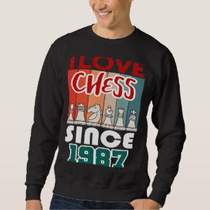 Sweatshirt J'adore les échecs depuis 1987