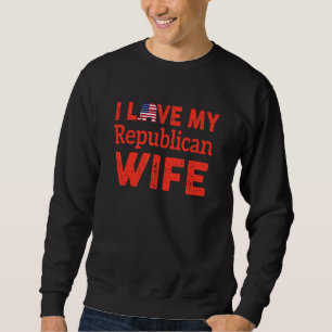 Sweatshirt J'adore mon habit à drapeau américain de femme rép