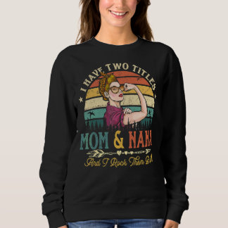 Sweatshirt J'Ai Deux Titres Maman Et Nana Femmes Leopard Vint