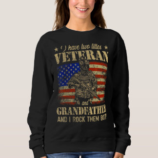 Sweatshirt J'Ai Un Ancien Et Grand-Père Drapeau Américain Fau