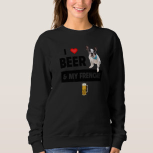 Sweatshirt J'Aime La Bière Et Mon Français Maman Papa French 
