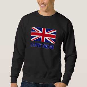 Sweatshirt J'Aime Le Drapeau De L'Union Jack Britannique