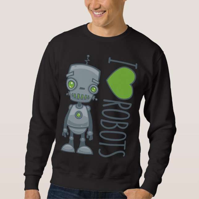 Sweatshirt J'aime les robots (Devant)