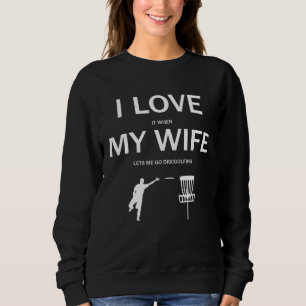 Sweatshirt J'aime ma femme Discgolf Evolution Frisbee