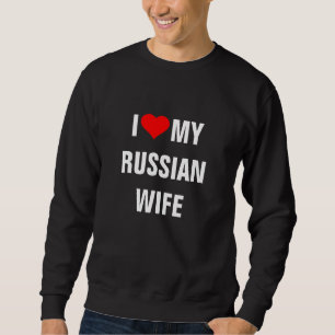 Sweatshirt "J'aime ma femme russe"