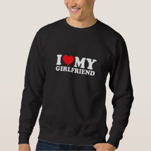 Sweatshirt J'aime ma petite amie  J'aime GF Hommes Femmes