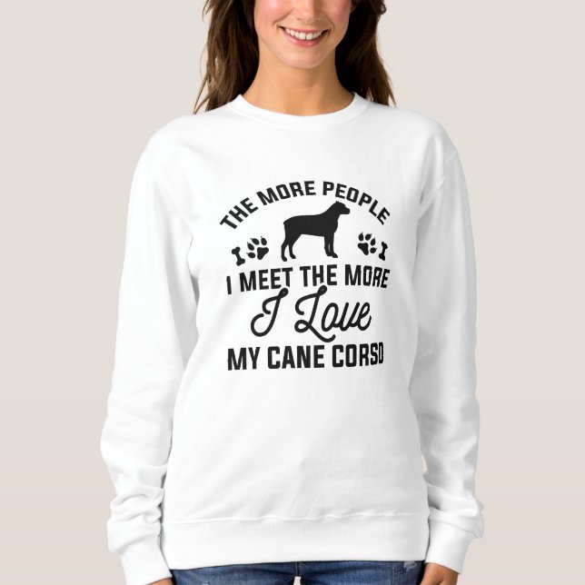Sweatshirt J'aime mon Cane Corso (Devant)