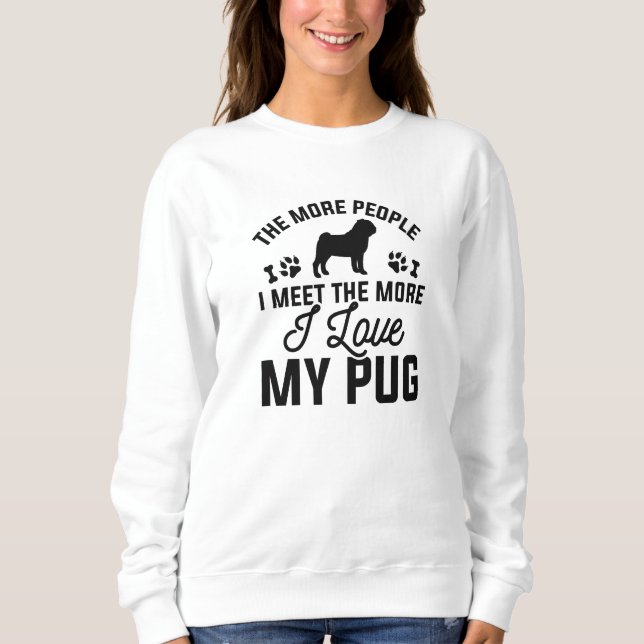 Sweatshirt J'aime mon Carlin (Devant)