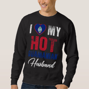 Sweatshirt J'Aime Mon Chaud Mari Guaméen Relation Mignonne