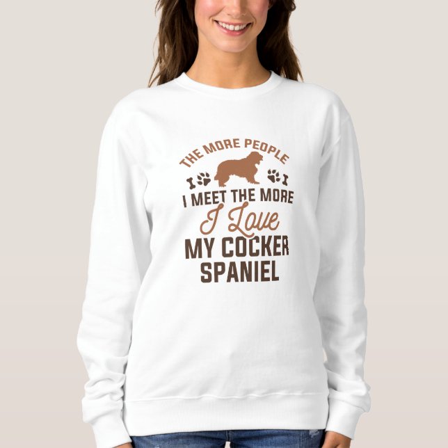 Sweatshirt J'Aime Mon Cocker Spaniel (Devant)