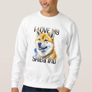 Sweatshirt J'Aime Mon Shiba Inu Propriétaire de chien