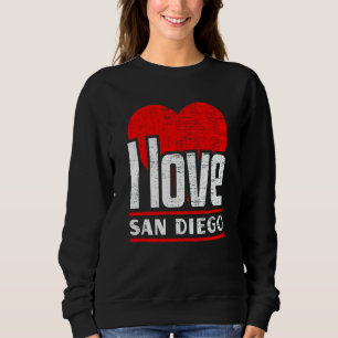 Sweatshirt J'aime San Diego, meilleure ville natale, j'adore
