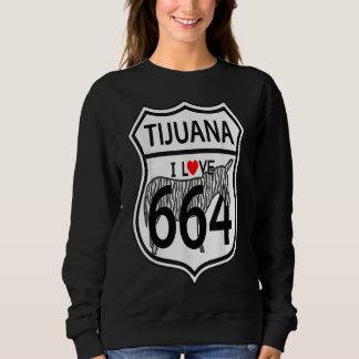 Sweatshirt j'aime tijuana 664 zebra burro donkey mexico