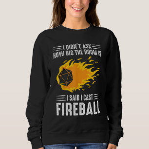Sweatshirt Je lance Boule de feu Magicien Ensorceleur JDRRP