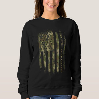 Sweatshirt Je M'Identifie Comme Vacciné Avec Le Drapeau Améri