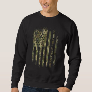 Sweatshirt Je M'Identifie Comme Vacciné Avec Le Drapeau Améri
