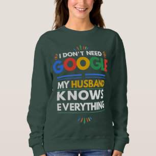 Sweatshirt Je n'ai pas besoin de Google Mon Mari sait tout