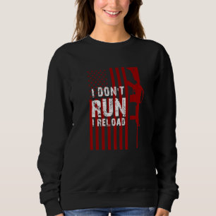 Sweatshirt Je ne cours pas Je recharge les patriotes du drape
