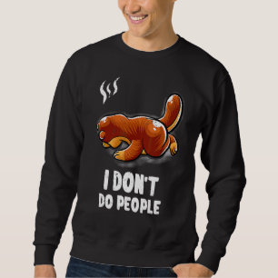 Sweatshirt Je ne fais pas les gens Introvertir le couchage Ne