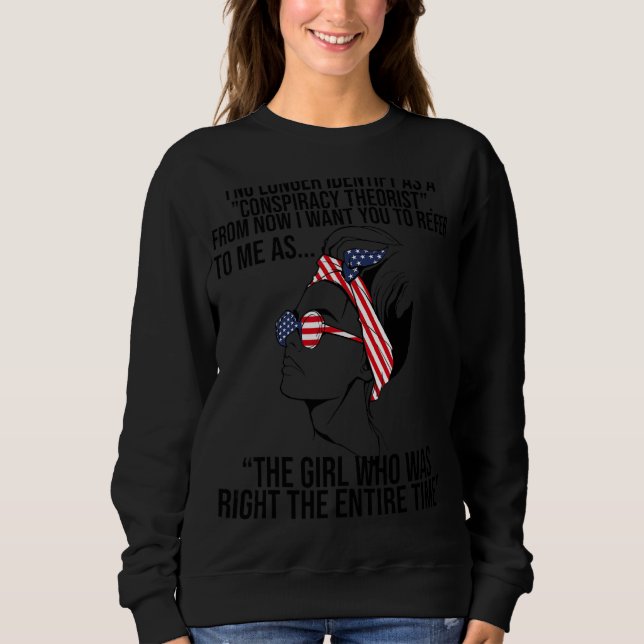 Sweatshirt Je Ne M'Identifie Plus Comme Un Théoriste Conspira (Devant)