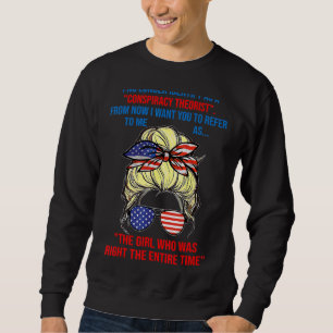 Sweatshirt Je Ne M'Identifie Plus Comme Un Théoriste Conspira