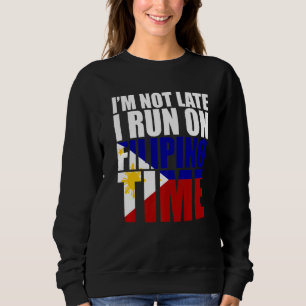 Sweatshirt Je ne suis pas en retard Je cours à l'heure philip