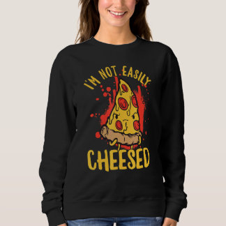 Sweatshirt Je ne suis pas facilement satisfait Pizza Pun au f