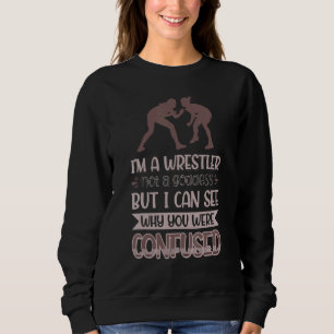 Sweatshirt Je ne suis pas une déesse mais un lutteur, je vois